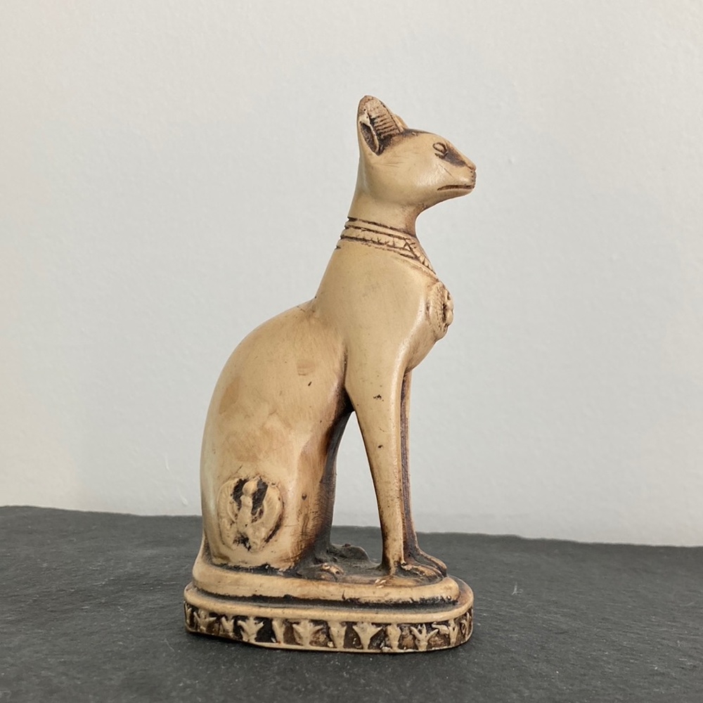 Vintage y2k ancient Egyptian cat goddess Bastet statue #2